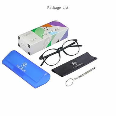 VisionGlobal Blue Light Blocking Glasses for Women/Men, Anti Eyestrain, Computer Reading, TV Glasses, Stylish Square Frame, Anti Glare(Tortoise,+2.25 Magnification) - Image 7