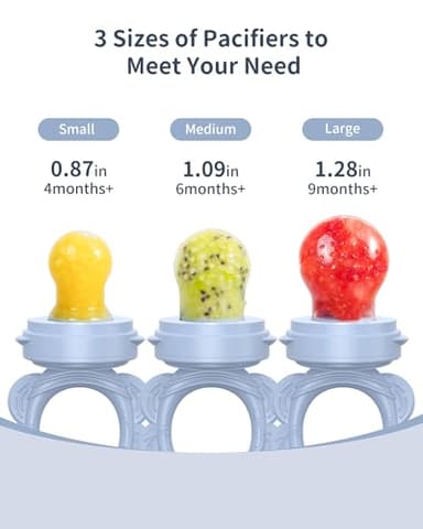 Silicone Baby Fruit Food Feeder (2 Pack) with Freezer Nibble Tray, Breastmilk Popsicle Molds for Baby Teething Relief, Silicone Feeder for Safe Infant Self Feeding, BPA Free, Dishwasher Safe, 3 Month+ - Image 7