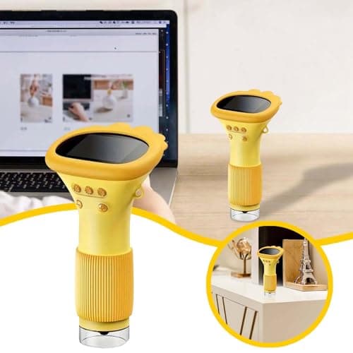 Minilabbies Microscope, 200X Zoom Mini Labbies Microscope with 2'' Inch Screen, Digital Microscope for Kids, Portable Handheld Microscope for Kids 8-12, Pocket Handheld Microscope Camera (Yellow) - Image 1