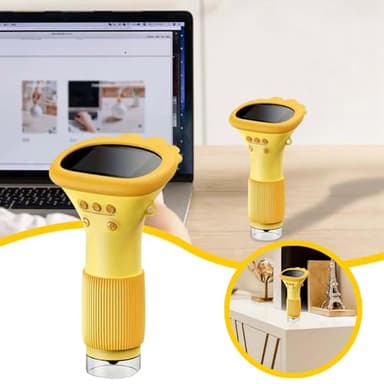 Minilabbies Microscope, 200X Zoom Mini Labbies Microscope with 2'' Inch Screen, Digital Microscope for Kids, Portable Handheld Microscope for Kids 8-12, Pocket Handheld Microscope Camera (Yellow) - Image 1