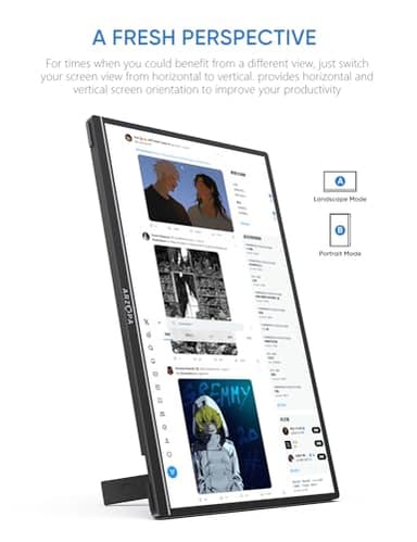 ARZOPA 16" 2.5K Portable Monitor, 2560x1600 QHD IPS Display 123% sRGB with Built-in Stand USB-C HDMI Eye Care External Second Screen for Mac Laptop Phone PS4/5 Xbox Switch -Z1RC - Image 5
