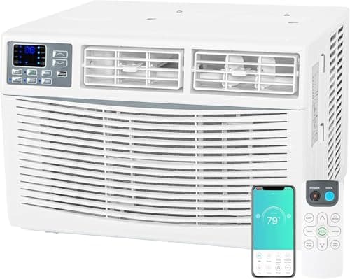 ACHAZEL WiFi Enabled 8,000 BTU Window Air Conditioner, Smart Window AC Unit with Remote and Washable Filter, Energy Saving AC for Home, Bedroom, Cools up to 350 Sq. Ft - Image 1