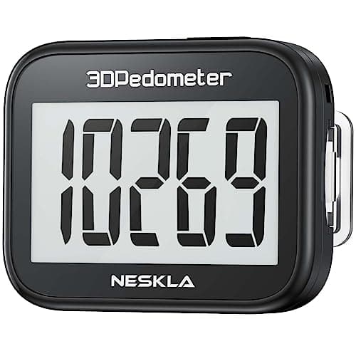 NESKLA 3D Pedometer for Walking, Simple Step Counter with Large Digital Display, Step Tracker with Removable Clip Lanyard, Accurately Track Steps for Men Women Kids Adults Seniors - Image 1