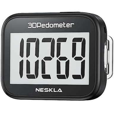 NESKLA 3D Pedometer for Walking, Simple Step Counter with Large Digital Display, Step Tracker with Removable Clip Lanyard, Accurately Track Steps for Men Women Kids Adults Seniors - Image 1
