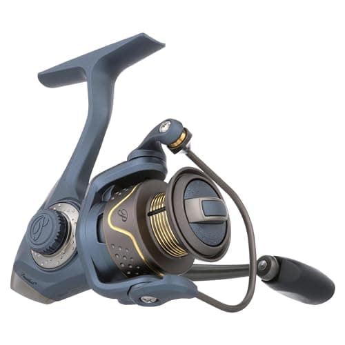 Pflueger President Spinning Fishing Reel, Size 25, 10 Stainless Steel Ball Bearing System, Sealed Oil Felt Front Drag, Lightweight Graphite Construction - Image 1