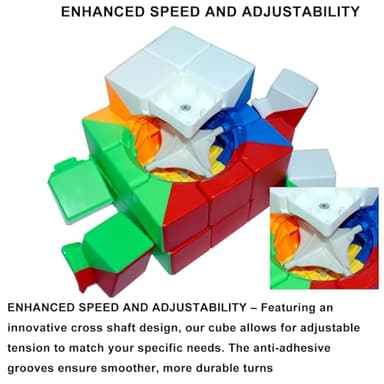 Giant Magic Cube, 18CM Big 3x3 Speed Cube Color-Matching 3D Sensory Puzzle Box Super Large Birthday Christmas Stocking Stuffers Gift for Kids Adults Fidget Toy Brain Teasers Cubing Classroom Speed Toy - Image 7