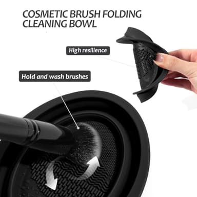 MAANGE Makeup Brushes 54 Pcs Makeup Tool Set, Multi-functional Makeup Kit Premium Synthetic Brush Make up Brushes Set for Women Girl (Black, 54 Pcs) - Image 9