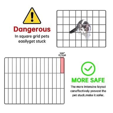 Oneluck 3-Tier Cat Cages Indoor Enclosure DIY Cat Playpen Catio Detachable Metal Wire Kennels Cats Crate Large Extra Exercise Place Ideal for 1 Cat,35.4 Inches - Image 7