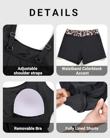 Daci Black Women Two Piece Tankini Set - 2 Piece Tummy Control Bathing Suits Top with Shorts 2025 Swimsuits Swimwear M - Image 6
