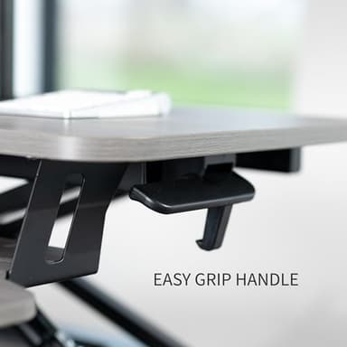 VIVO Height Adjustable 32 inch Standing Desk Converter with Dual 13 to 30 inch Monitor Stand, Sit Stand Monitor Mount and Desk Riser, Gray, DESK-V000K-M2G - Image 6