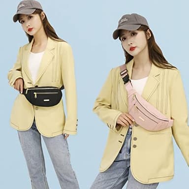 DAITET Crossbody Fanny Pack for Men&Women,Large Waist Bag & Hip Bum Bag with Adjustable Strap for Outdoors Workout Traveling Casual Running Hiking Cycling - Image 3