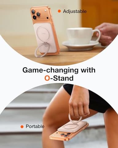 TORRAS EasyGo 0.45" Slim Magnetic Portable Charger Power Bank for iPhone, 5000mAh 22.5W Fast Charging Wireless Battery Pack Compatible with Magsafe, iPhone Air,Pro,Pro Max,17,16,15,14,13,12, Rose Gold - Image 6