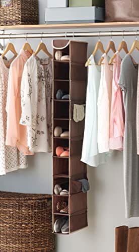 Whitmor Hanging Shoe Shelves - 10 Section - Closet Organizer - Java - Image 2