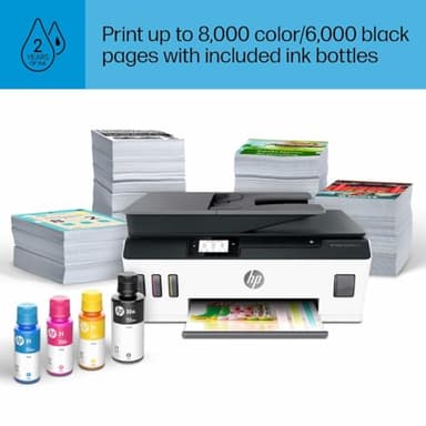 HP Smart -Tank Plus 651 Wireless All-in-One Ink -Tank Printer, up to 2 Years of Ink in Bottles, Auto Document Feeder, Mobile Print, Scan, Copy,, Fax, Works with Alexa (7XV38A) - Image 10