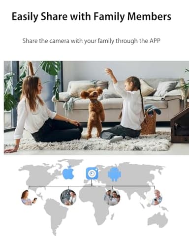 VIMTAG 4K UHD Indoor Camera 5G&2.4G WiFi Cameras for Home Security, 360° Pet/Dog/Cat/Nanny/Baby Monitor with Phone App & Speaker, Motion Tracking, Free AI Detection, Night Vision, SD/Cloud Storage - Image 10