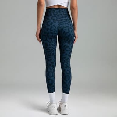 Colorfulkoala Women's High Waisted Tummy Control Workout Leggings Full Length Ultra Soft Yoga Pants 28" (S, Blue Leopard) - Image 3