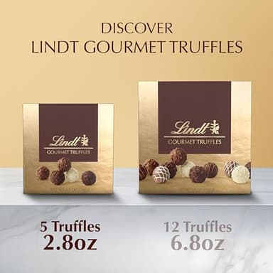 Lindt Gourmet Truffles Chocolate Candy Truffles Gift Box, Assorted Chocolate Truffles, 2.8 oz. - Image 8