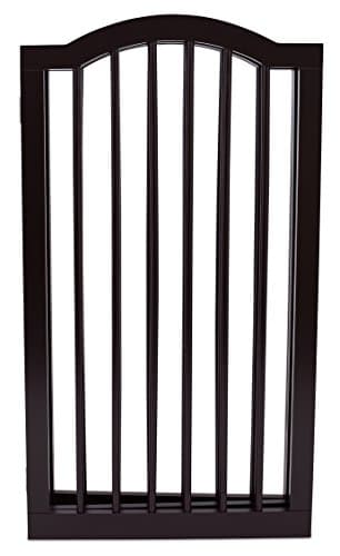 INTERNET'S BEST Arched Top Dog Gate | 3 Panel, 36" H Wooden Pet Barrier for Dogs or Cats | Freestanding Folding Room Divider for Doorways, Hallways, Stairs, and Porch | Portable, Extra Wide | Espresso - Image 6