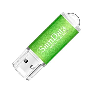 SamData 5 Pack 32GB USB Flash Drives USB 2.0 Thumb Drives Memory Stick Jump Drive Zip Drive, 5 Colors: Black Blue Green Silver Pink - Image 2