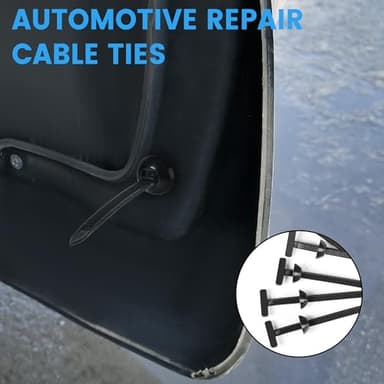 100 Pcs Nylon Universal Cable Tie Buckle - New Multifunctional Nylon Zip Ties With Pin & Button Design Plastic Cable Ties Tool Fasteners Car Body UV Resistant Zipties for Car Daily Repair Bumper Clips - Image 5
