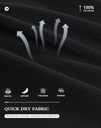 G Gradual Men's Running Shirts Long Sleeve Athletic Shirt Lightweight Quick Dry Quarter Zip Pullover for Men Workout Gym Golf(Black,L) - Image 6