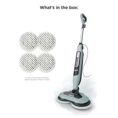 Shark Steam & Scrub Steam Mop, All-in-One Scrubbing and Sanitizing Hard Floor Cleaner, LED Headlights, 4 Dirt Grip Soft Scrub Pads Included, XL Water Tank, Swivel Steering, Hawaiian Grey, S8001 - Image 10