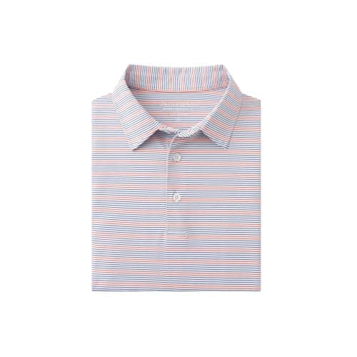 Rouen Mens Polo Shirts Short Sleeve Stripe Dry Fit Performance Moisture Wicking Casual Collared Golf Shirts for Men - Image 1