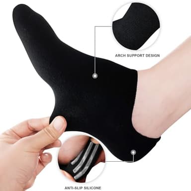 wernies No Show Socks Women Low Socks Non Slip Flat Boat Line 4/8 Pairs - Image 3