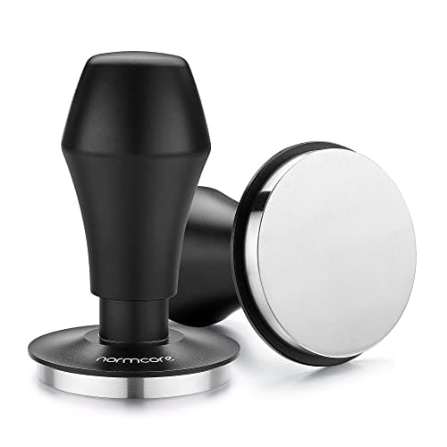Normcore 58mm Coffee Tamper V4.1 with Click Feedback, Self-Leveling Spring-Loaded Design, 304 Stainless Steel Flat Base for 58mm Espresso Portafilters, Black Anodized Aluminum Handle - Image 1