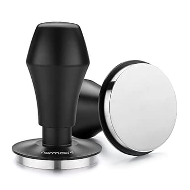 Normcore 58mm Coffee Tamper V4.1 with Click Feedback, Self-Leveling Spring-Loaded Design, 304 Stainless Steel Flat Base for 58mm Espresso Portafilters, Black Anodized Aluminum Handle - Image 1