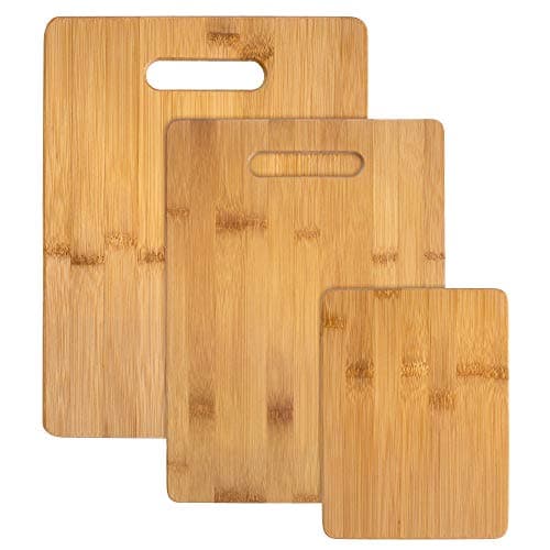 Totally Bamboo 3-Piece Bamboo Cutting Board Set – Reversible Kitchen Boards for Chopping, Cheese & Serving | Durable, Eco-Friendly Wood Cutting Boards - Image 1