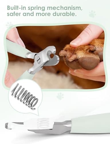 heouvo Heavy Duty Dog Nail Clippers -【Cuts Thick Nails Like Butter】【Upgraded Large Opening】 Professional Toenail Trimmer Razor Sharp Blade for Medium to Giant Breed (Green) - Image 6