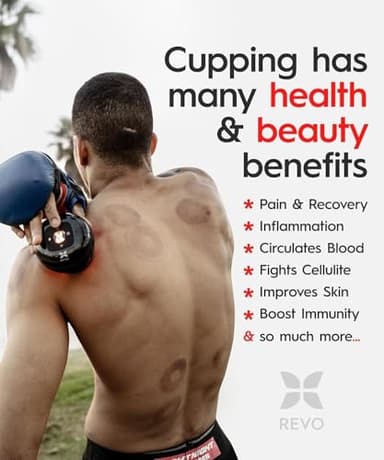 REVO The Original 4-in-1 Smart Cupping Therapy Massager, Red Light Therapy for Targeted Pain Relief, Knots, Aches, Muscle Soreness, Circulation & Tighter Skin, Portable Electric Massager- 2 Pack - Image 4
