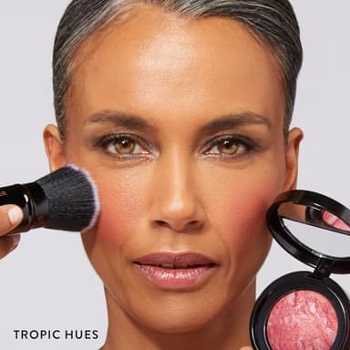 LAURA GELLER NEW YORK Baked Blush-n-Brighten Marbleized Blush for Cheeks - Tropic Hues - Satin Finish - Buildable Color - Image 4