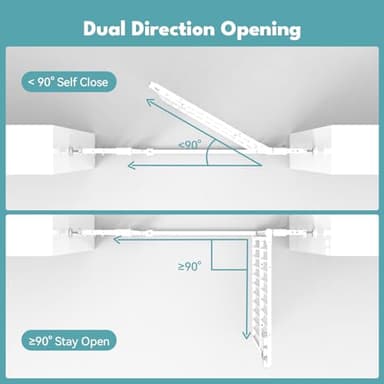 No Pawblems 55.1" Extra Tall Pet Gate for Cat/Dog, 29.9-44.4" Wide Auto Close Tall Cat Gate, NO Drilling Pressure Mounted for Doorways/Hallways, 1.37" Narrower Bar Spacing, White - Image 6