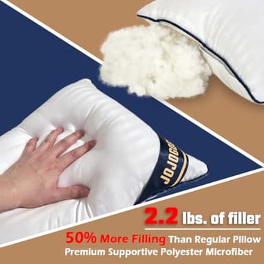 JOJOGOGO 20x20 Outdoor Throw Pillow Inserts Waterproof Set of 4, 20 x 20 Super Plump Decorative Square Pillow Synthetic Down Alternative Throw Pillow Inserts for Couch Patio Furniture and Porch - Image 3