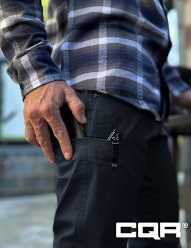 CQR Men's Vent Stretch Pants, Quick Dry Lightweight Casual Cargo Pants, Water Resistant Straight-Fit Utility Work Pants, Sedona Operator Navy, 32W x 32L - Image 4