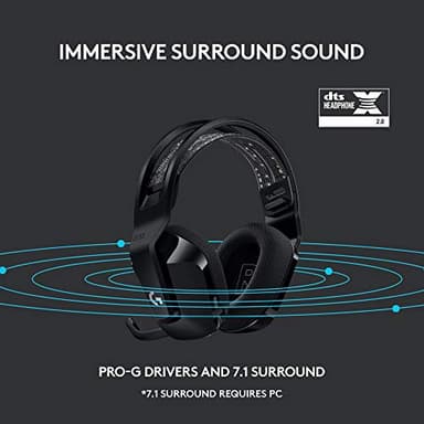 Logitech G733 Lightspeed Wireless Gaming Headset, Suspension Headband, Lightsync RGB, Blue VO!CE Mic, PRO-G Audio – Black, Gaming Headset Wireless, PC, PS5, PS4, Switch Compatible - Image 10