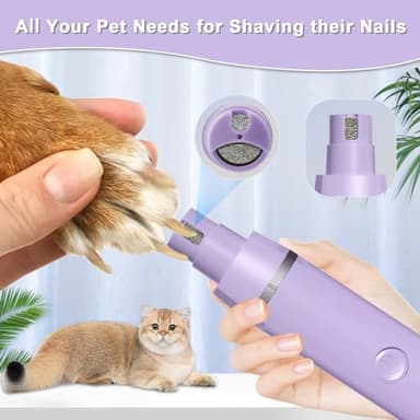 Veeconn Dog Grooming Clippers Kit-Electric Rechargeable Cat Trimmer Tools-Cordless Quiet Pet Nail Paw Grinder-4 in 1 Multifunctional Low Noise Shaver-Razor for feet Face Ears Toenail Eye - Image 4