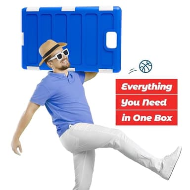 Play22 Swimming Pool Basketball Hoop - 4 Adjustable Height - Revolutionary Base and Storage System, Large Backboard 33"x 54", Pool Toys Basketball Game, Includes 2 Balls and Pump - Image 7