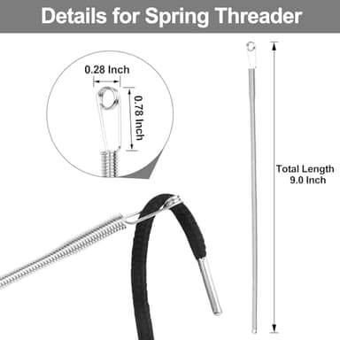 Tudniky 16 PCS Drawstring Threader, Loop Turner Sewing Tool with Flexible Hoodie String Threader and Cord Locks, Easy Drawstring Threader Bodkin Sewing Tool for Shorts Pants Jackets Coats Hoodies - Image 4