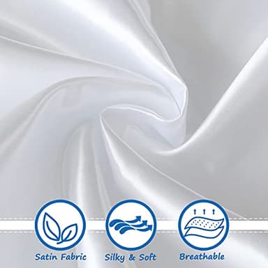 Satin Bedside Sleeper Sheet 2 Pack - Fits Most Bassinet & Crib Mattresses, Satin Bassinet Sheets for Baby Hair (33"x20"x5") - Silk Baby Sheet for Boys & Girls - White - Image 2