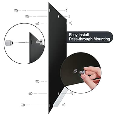 J&J worldwide Magnetic Black Glass Whiteboard 6' x 3', 70 x 35 Inches Large Frameless White Boards for Walls, Large Dry Erase Board for Office, Home, School - Image 5