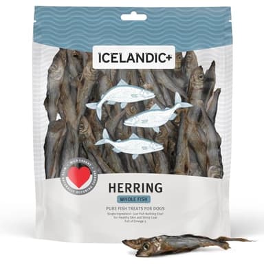 Icelandic+ Whole Fish Herring - 9oz Bag - Dog Treats, Pure Wild-Caught & Air-Dried, Single Ingredient Snack, Pet Chew, Just The Fish Nothing Else - Image 1