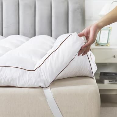 WhatsBedding 3 Inch Memory Foam Mattress Topper Full Size for Back Pain, 1700GSM Fluffy Shredded Memory Foam Filled Pillow Top, Extra Soft Bed Topper, Thicked Down Alternative-Lined, 54x75in - Image 2