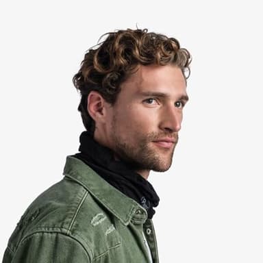 Buff Lightweight Merino Wool Neck Gaiter, 100% Ethically Sourced Wool, Versatile, Temperature Regulating Face Mask, Black, Adult Size - Image 4