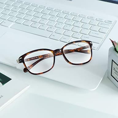 VisionGlobal Blue Light Blocking Glasses for Women/Men, Anti Eyestrain, Computer Reading, TV Glasses, Stylish Square Frame, Anti Glare(Tortoise,+2.25 Magnification) - Image 6