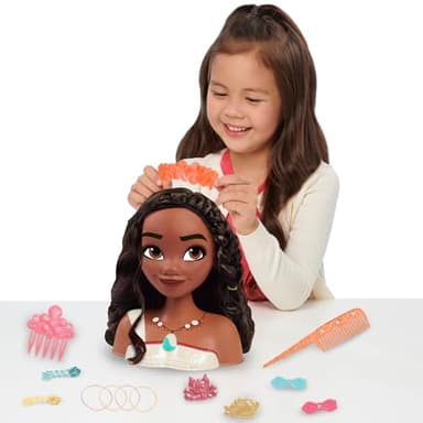 Just Play Disney Princess Moana 2 Styling Head, 14-Pieces, Pretend Play, Kids Toys for Ages 3 Up - Image 3