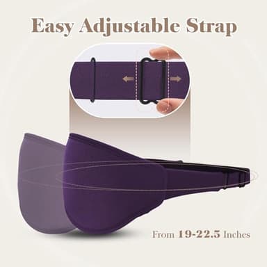 Fygrip 3D Cooling Eye Mask Sleep Mask for Men & Women, 100% Pressure-Free & Light Block-Out Eye Mask for Sleep with Easy Adjustable Strap, Night Eye Cover for Travel, Purple - Image 6