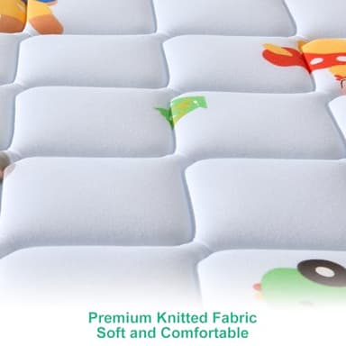 Letmxiu Premium Baby Mattress for Crib and Toddler Bed, 100% Knitted Fabric, Premium Fleece Surface-Hypoallergenic, Soft Breathable, 5" Thick-Firm and Optimal Support, Non-Toxic Crib Mattress - Image 4